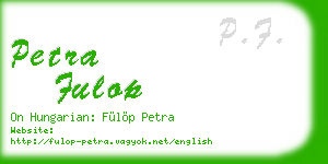 petra fulop business card
